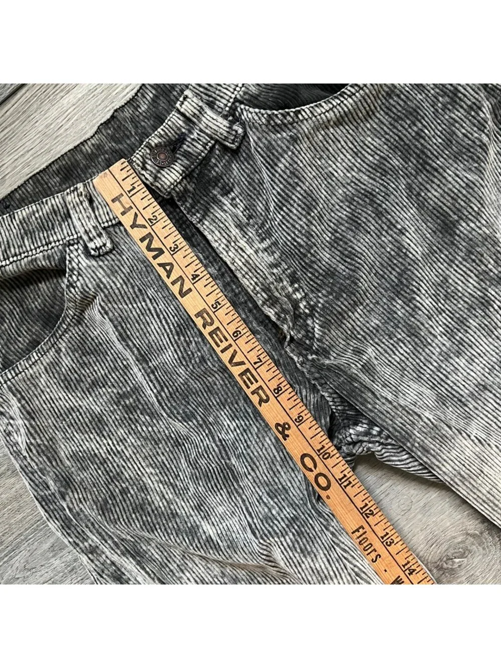 Vintage Levi's Men's 30x32 Acid Wash Corduroy Pants Gray Black Faded Wash USA